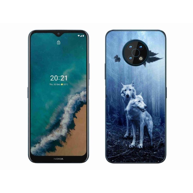 Zselés borító mmCase a Nokia G50 mobilhoz - farkasok az erdőben