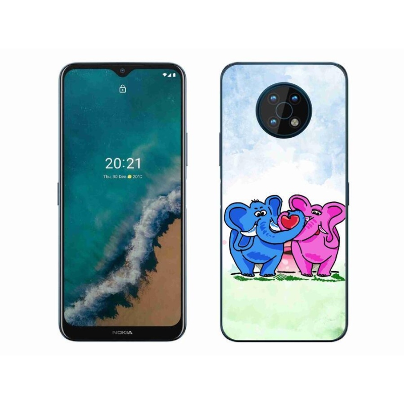 Gél borító mmCase a Nokia G50 mobiltelefonhoz - szerelmes elefántok
