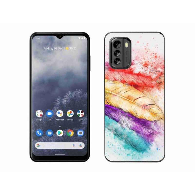 Zselés borítás mmCase a Nokia G60 5G készülékhez - színes tollakkal