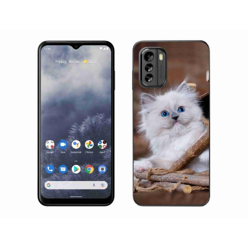 Zselés borítás mmCase a Nokia G60 5G készülékhez - fehér cica