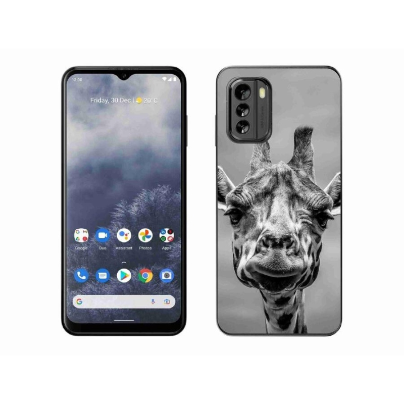 Zselés borítás mmCase a Nokia G60 5G készülékhez - fekete-fehér zsiráf