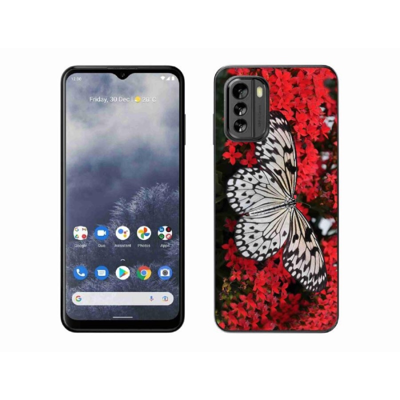 Zselés borítás mmCase a Nokia G60 5G készülékhez - fekete-fehér pillangó 1