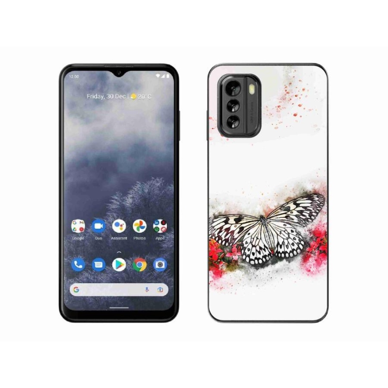 Zselés borítás mmCase a Nokia G60 5G készülékhez - fekete-fehér pillangó