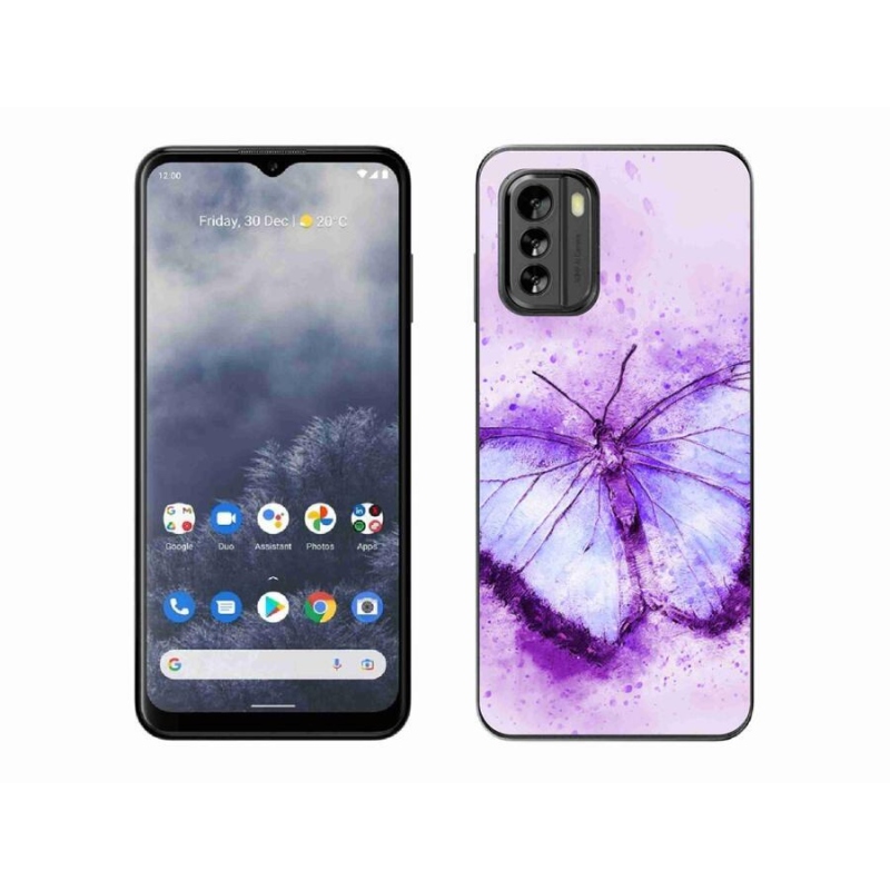 Zselés borítás mmCase a Nokia G60 5G készülékhez - lila pillangó