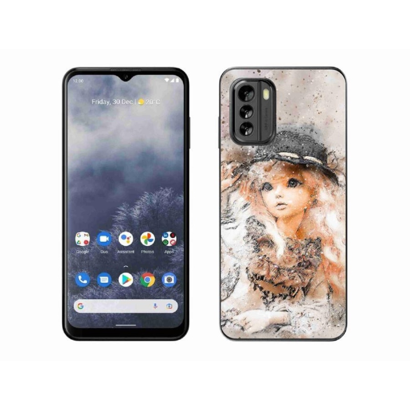 Zselés borító mmCase a Nokia G60 5G készülékhez - lány sapkával