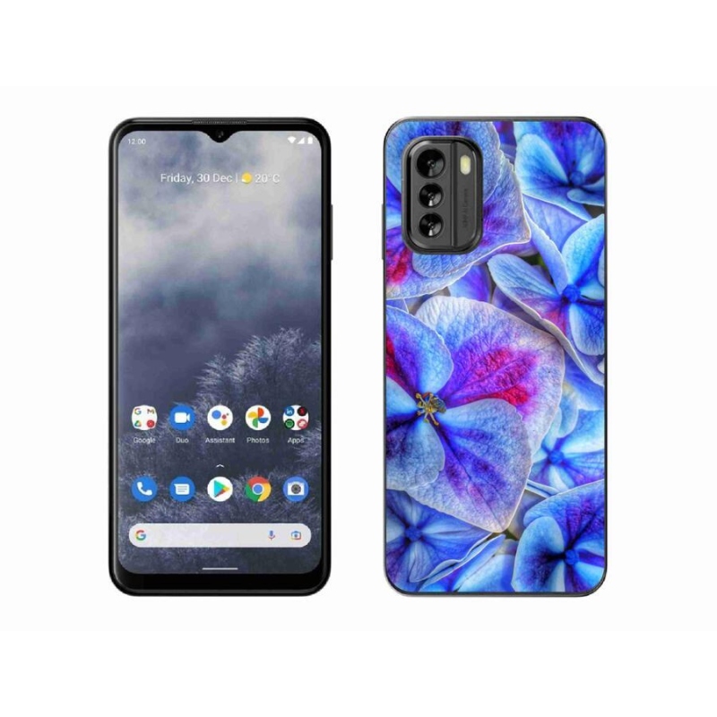 Zselés borítás mmCase a Nokia G60 5G készülékhez - kék virágok 1