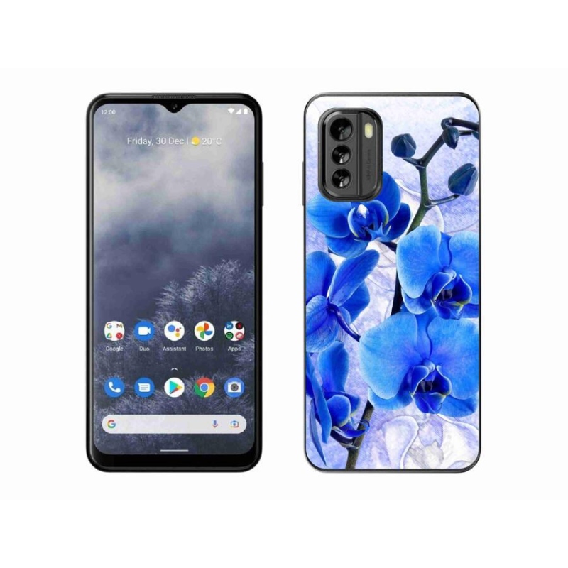Zselés borító mmCase a Nokia G60 5G készülékhez - kék virágok