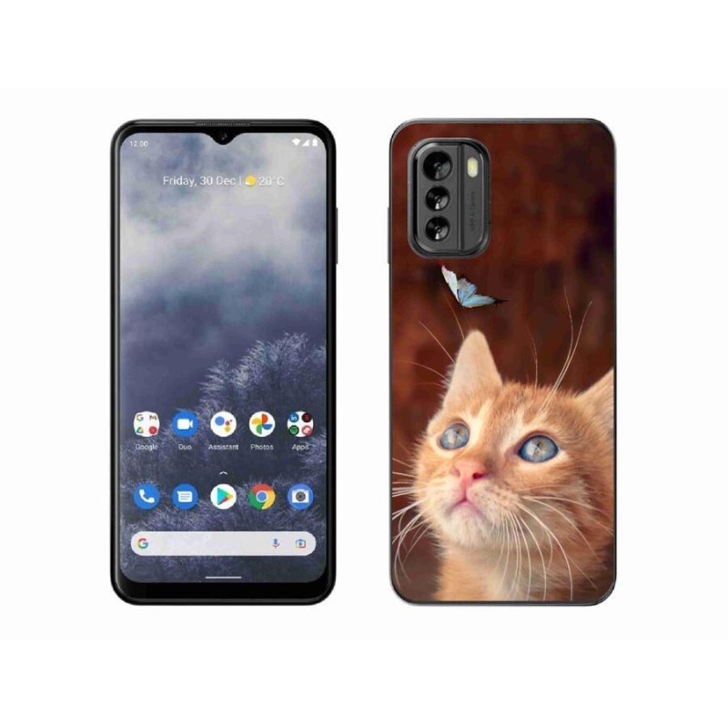 Zselés borító mmCase a Nokia G60 5G készülékhez - pillangó és cica
