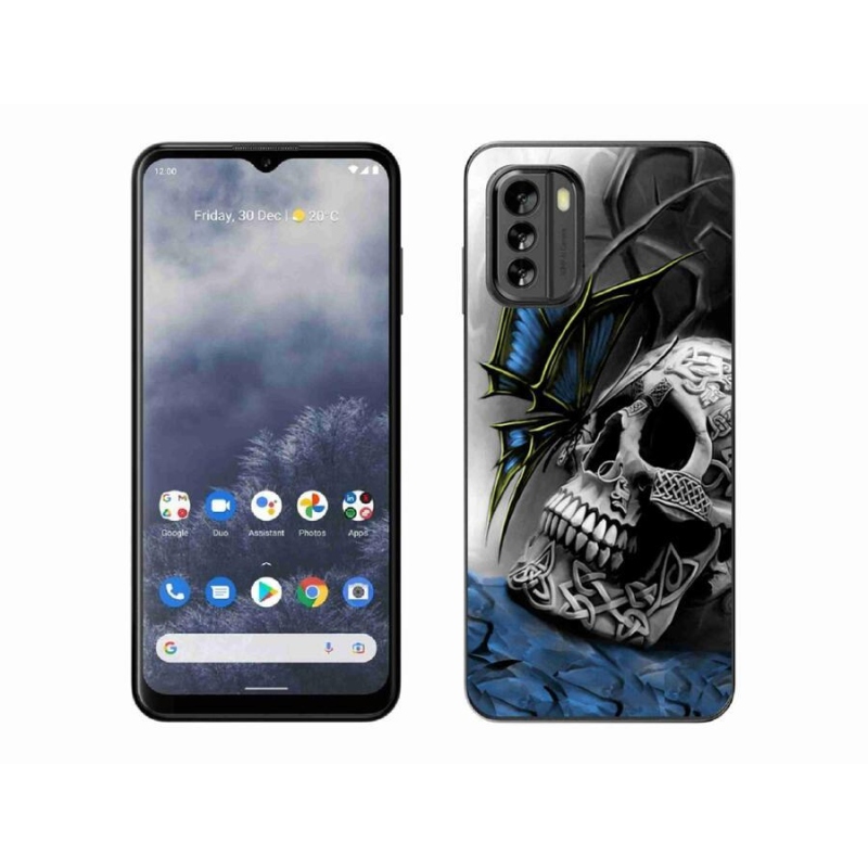 Zselés borítás mmCase a Nokia G60 5G készülékhez - pillangó és koponya