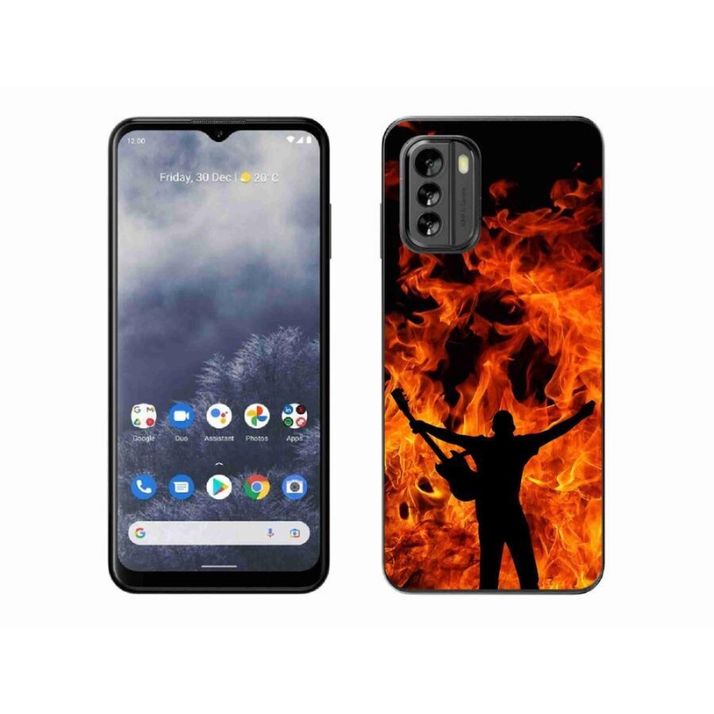 Zselés borító mmCase mobil Nokia G60 5G - zenész és tűz
