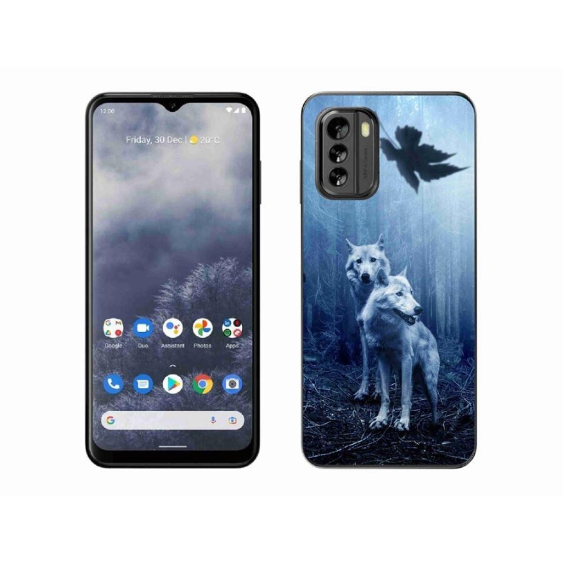 Zselés borítás mmCase a Nokia G60 5G készülékhez - farkasok az erdőben
