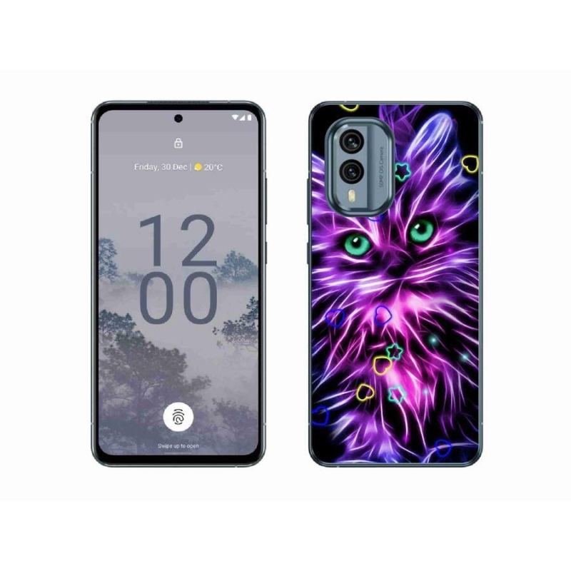 Zselés borítás mmCase a Nokia X30 5G készülékhez - absztrakt macska