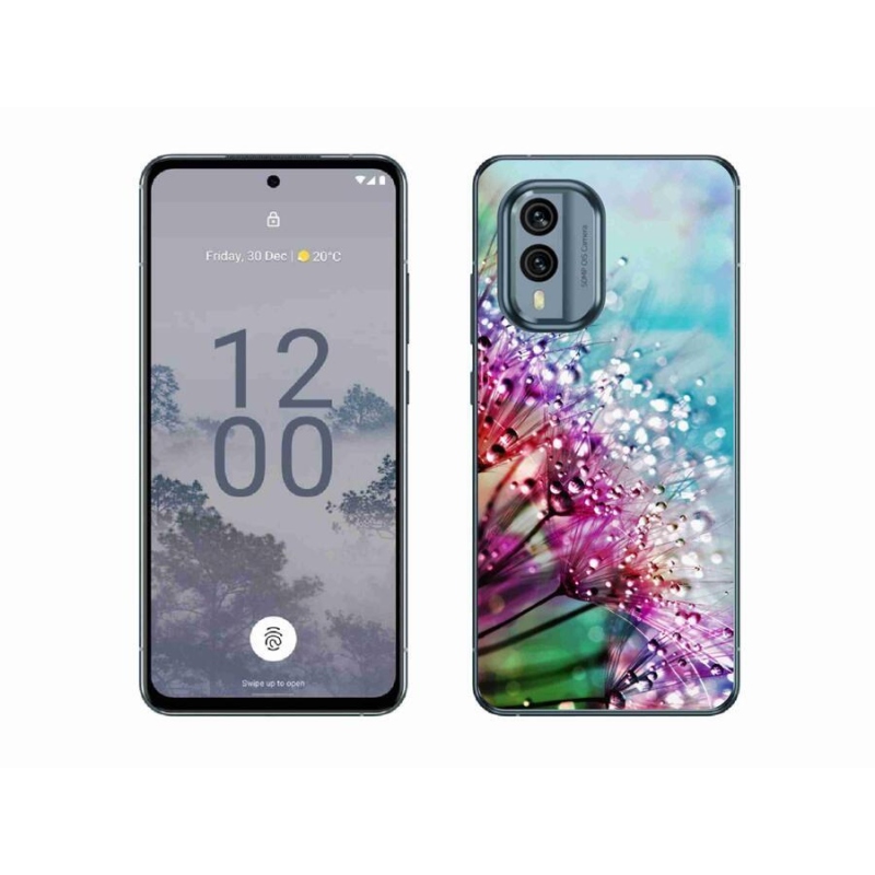 Zselés borító mmCase mobiltelefonhoz Nokia X30 5G - színes virágok