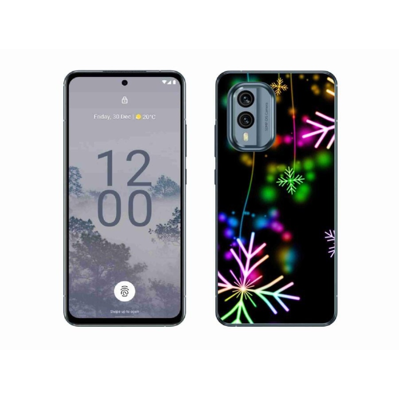 Zselés borítás mmCase mobiltelefonhoz Nokia X30 5G - színes pelyhek