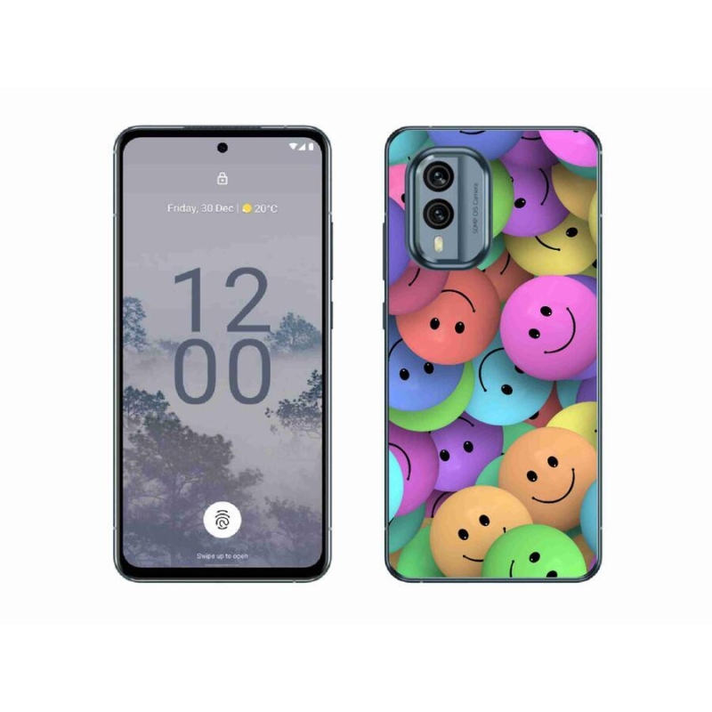 Zselés borítás mmCase a Nokia X30 5G készülékhez - színes smiley-k