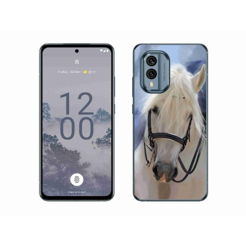 Zselés borítás mmCase a Nokia X30 5G készülékhez - fehér ló