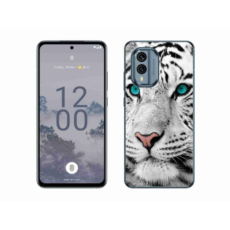 Zselés borítás mmCase a Nokia X30 5G készülékhez - fehér tigris