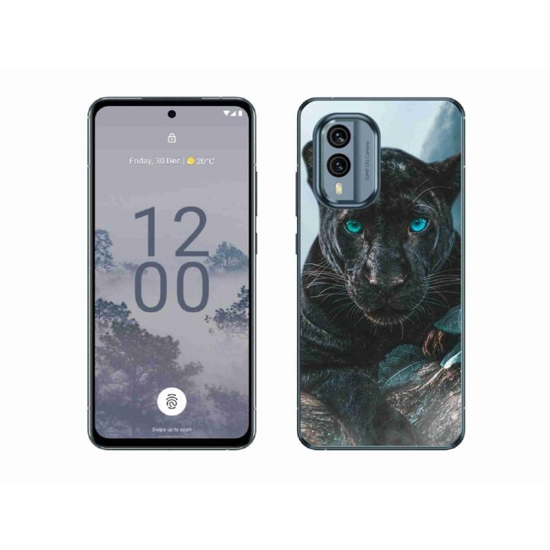 Zselés borítás mmCase a Nokia X30 5G készülékhez - fekete párduc