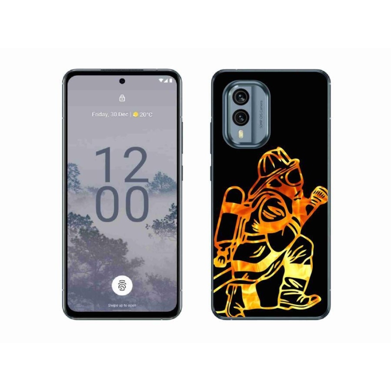 Zselés borítás mmCase a Nokia X30 5G készülékhez - tűzoltó 1