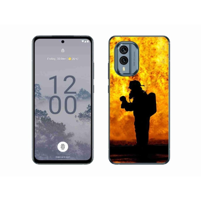 Zselés borítás mmCase a Nokia X30 5G készülékhez - tűzoltó