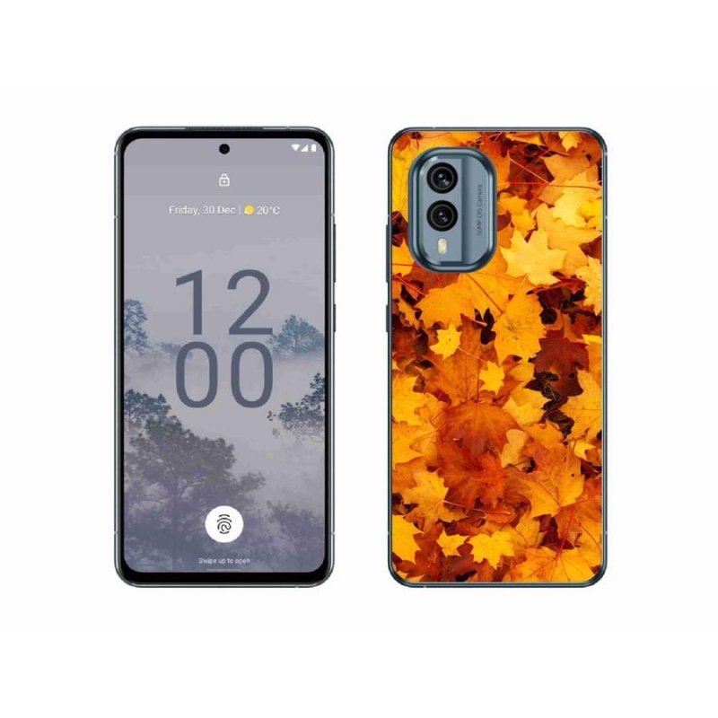 Zselés borítás mmCase a Nokia X30 5G készülékhez - juharlevelek