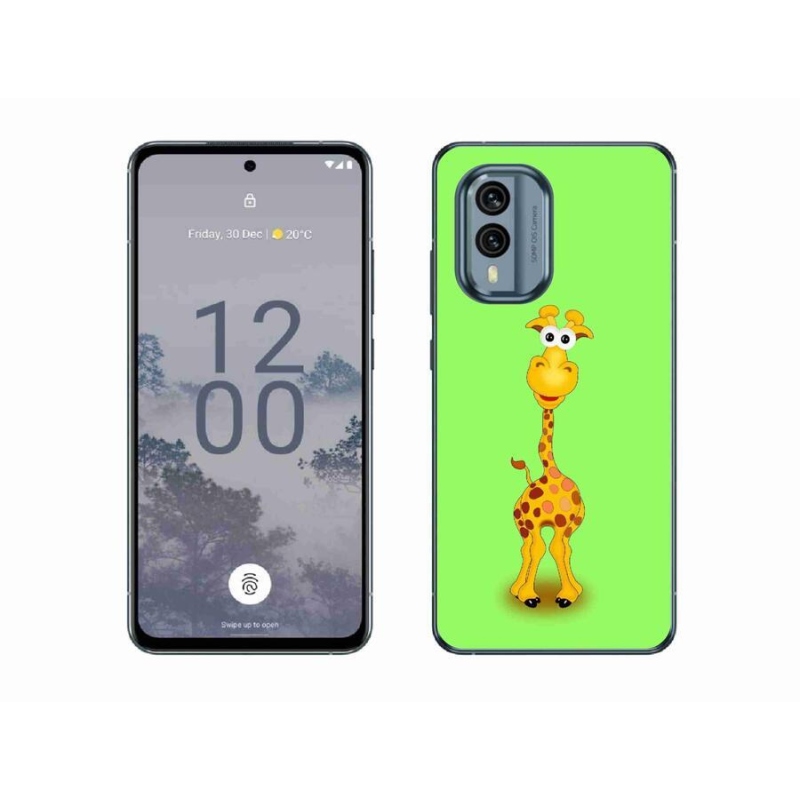 Zselés borítás mmCase a Nokia X30 5G készülékhez - rajzfilm zsiráf