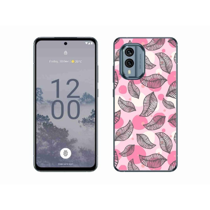 Zselés borítás mmCase a Nokia X30 5G készülékhez - rajzfilmes hulló levelek