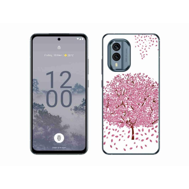 Zselés borító mmCase a Nokia X30 5G készülékhez - rajzfilmfa levelekkel
