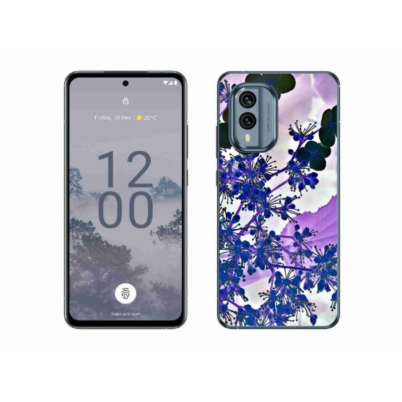 Zselés borító mmCase mobiltelefonhoz Nokia X30 5G - hortenzia virág