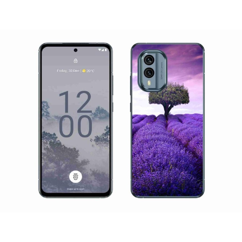 Zselés borítás mmCase a Nokia X30 5G készülékhez - levendula rét