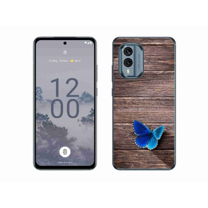 Zselés borítás mmCase a Nokia X30 5G készülékhez - kék pillangó 1