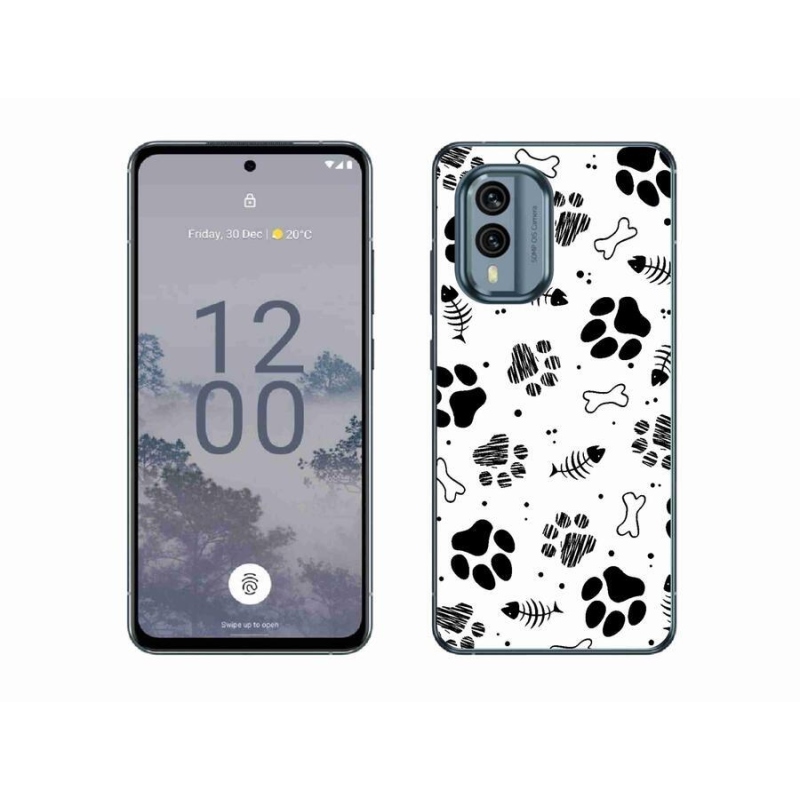 Zselés borítás mmCase a Nokia X30 5G készülékhez - kutyamancsok 1