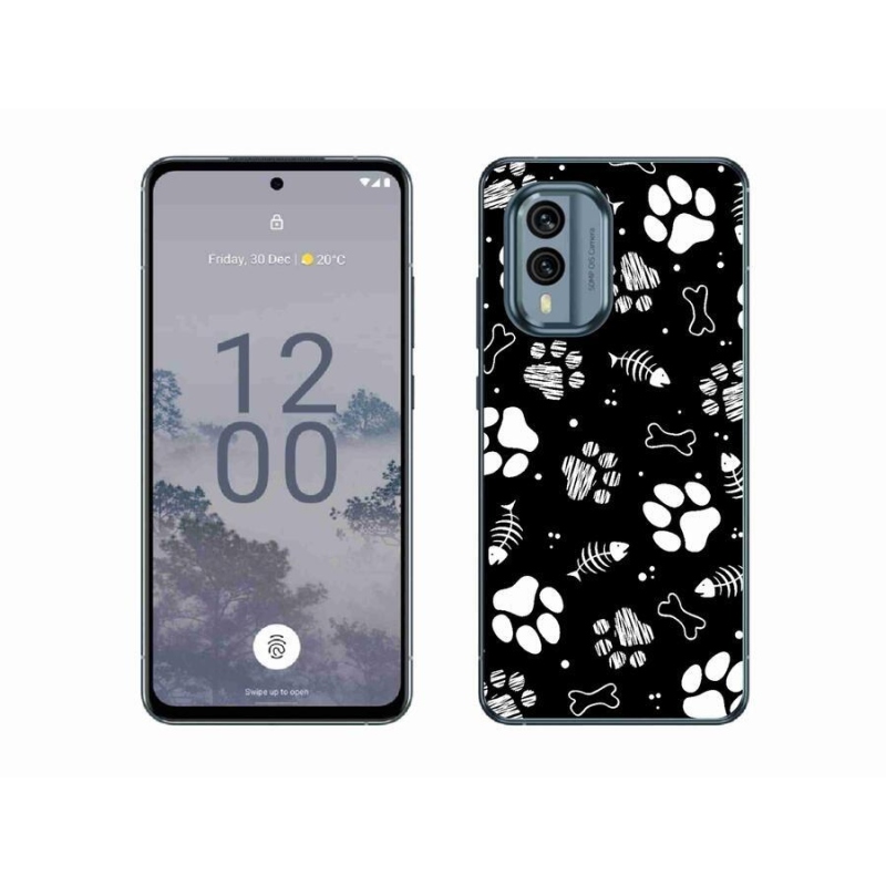 Zselés borítás mmCase a Nokia X30 5G készülékhez - kutyamancsok