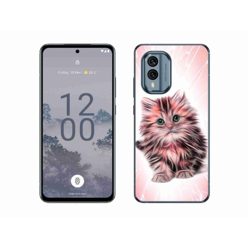 Zselés borítás mmCase a Nokia X30 5G készülékhez - aranyos cica