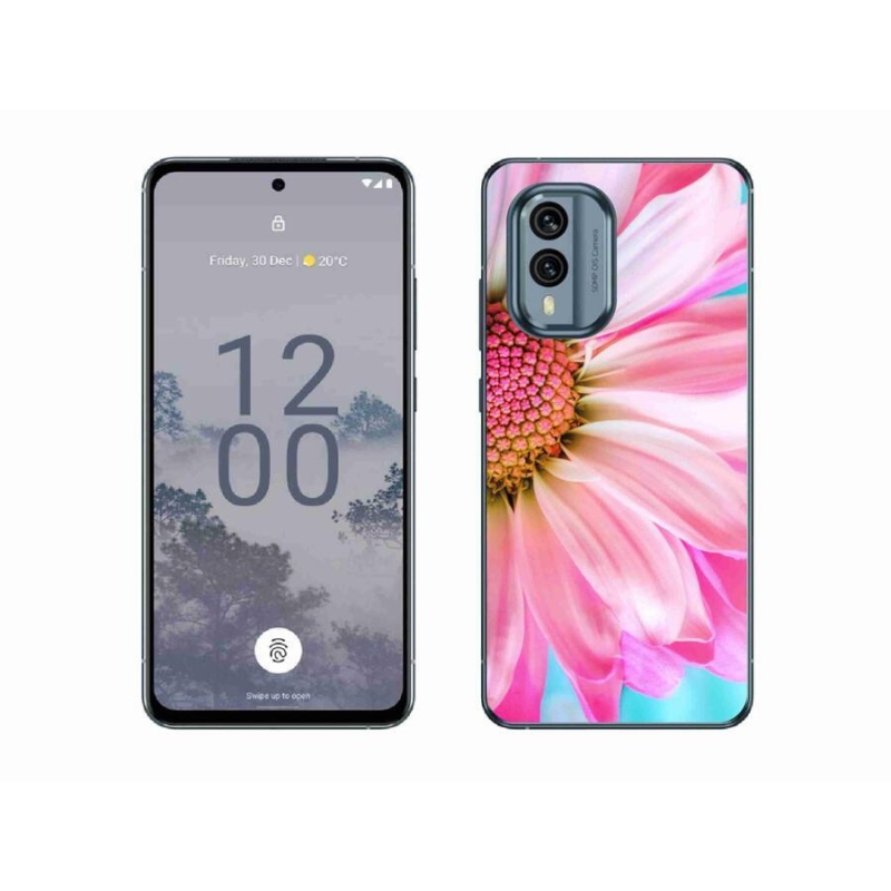 Zselés borítás mmCase a Nokia X30 5G készülékhez - rózsaszín virág