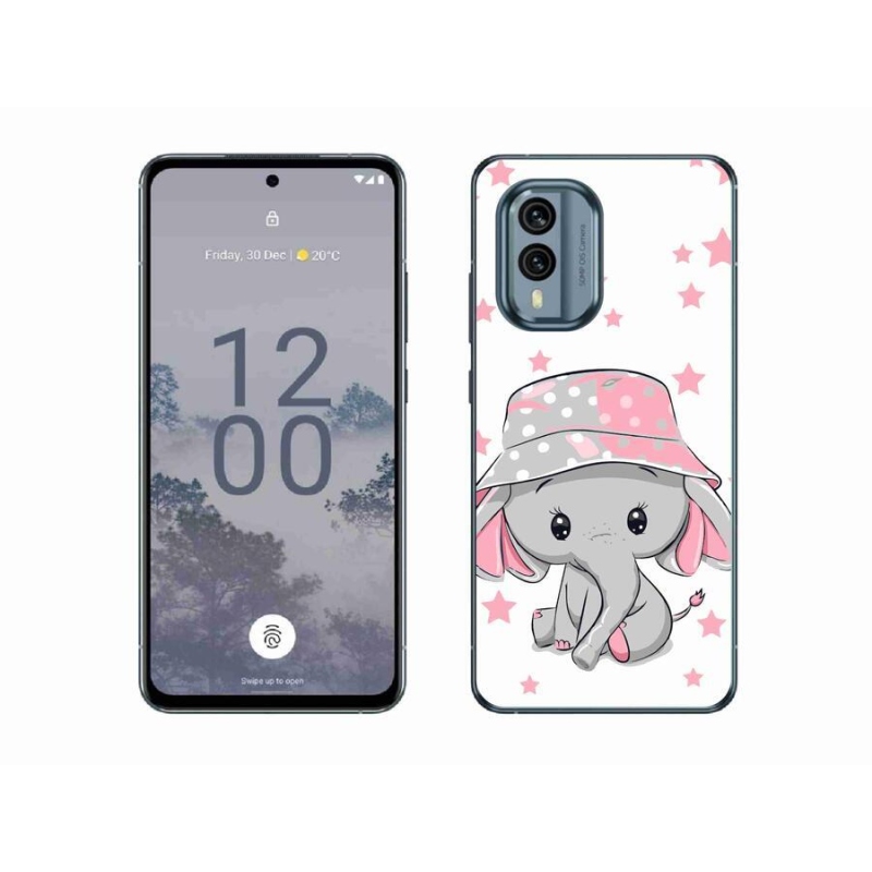 Zselés borítás mmCase a Nokia X30 5G készülékhez - rózsaszín elefánt