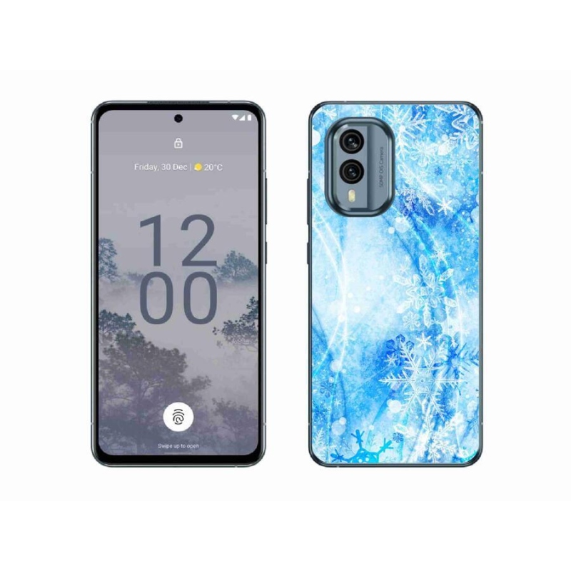 Zselés borítás mmCase a Nokia X30 5G készülékhez - hópelyhek