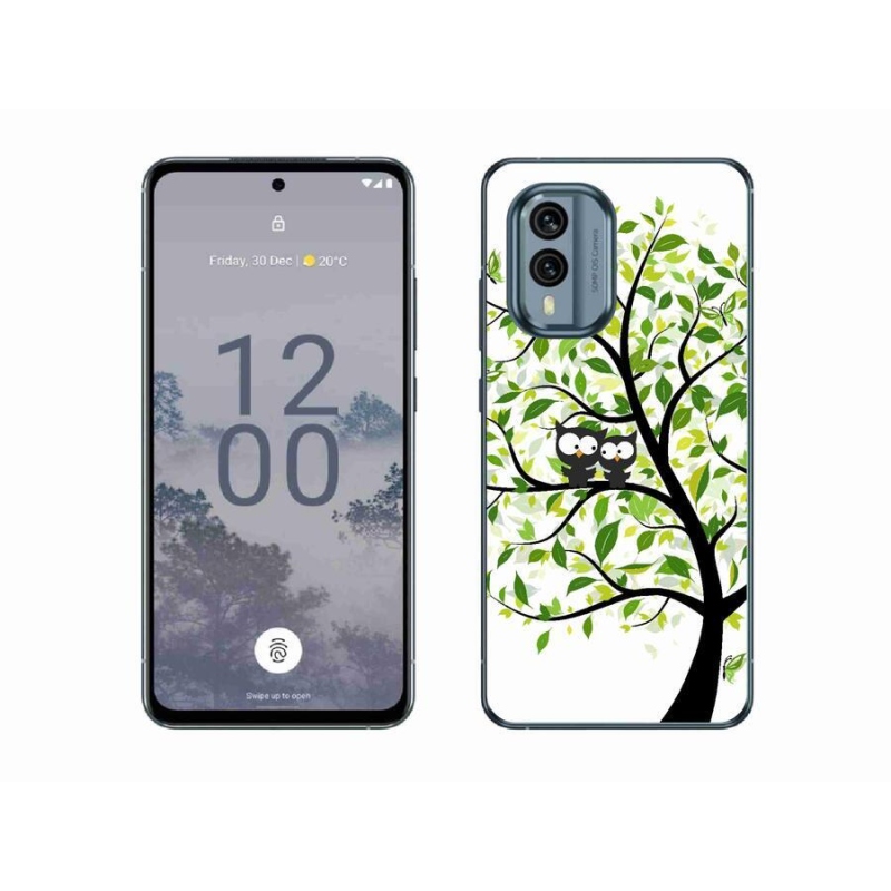 Zselés borító mmCase a Nokia X30 5G készülékhez - baglyok a fán