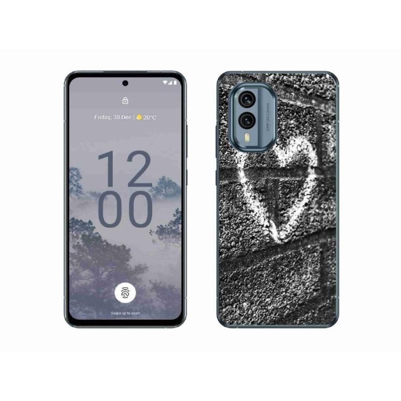 Zselés borítás mmCase a Nokia X30 5G készülékhez - szív a falon