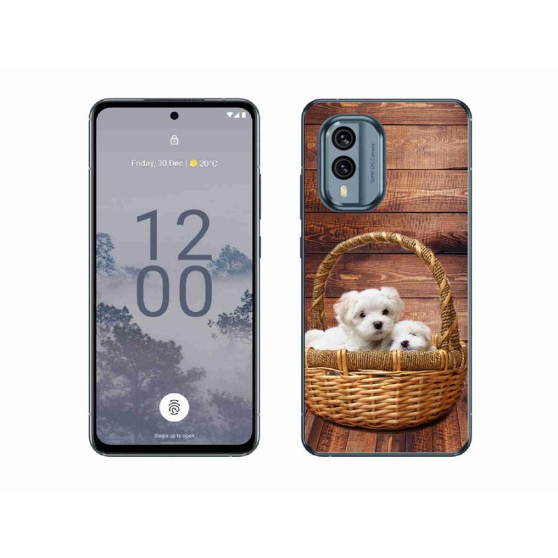 Zselés borítás mmCase a Nokia X30 5G készülékhez - kölyökkutyák