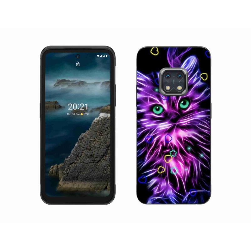 Zselés borítás mmCase a Nokia XR20 készülékhez - absztrakt macska