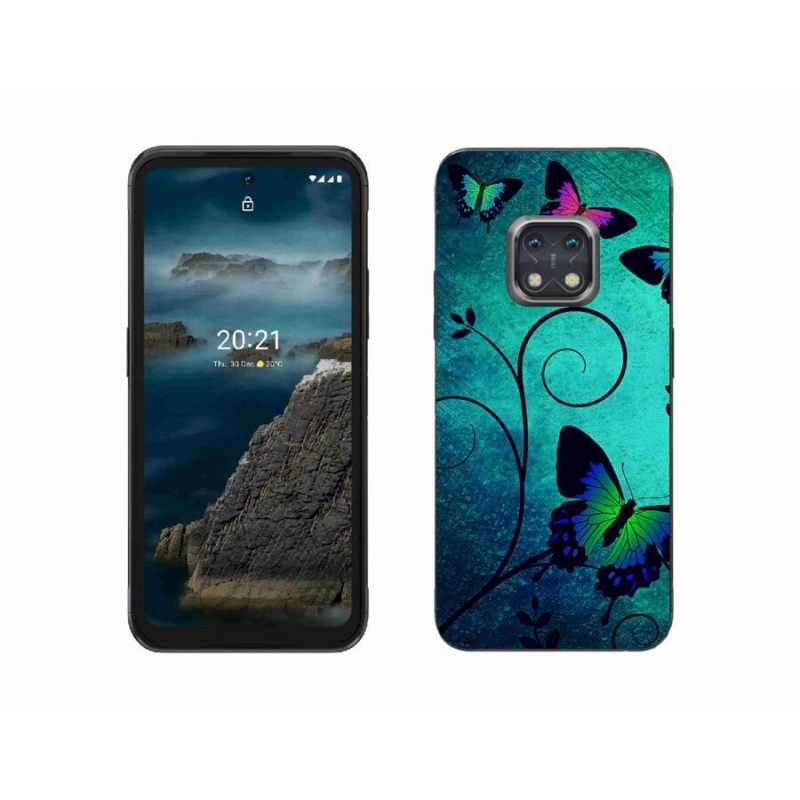 Zselés borító mmCase mobiltelefonhoz Nokia XR20 - színes pillangók