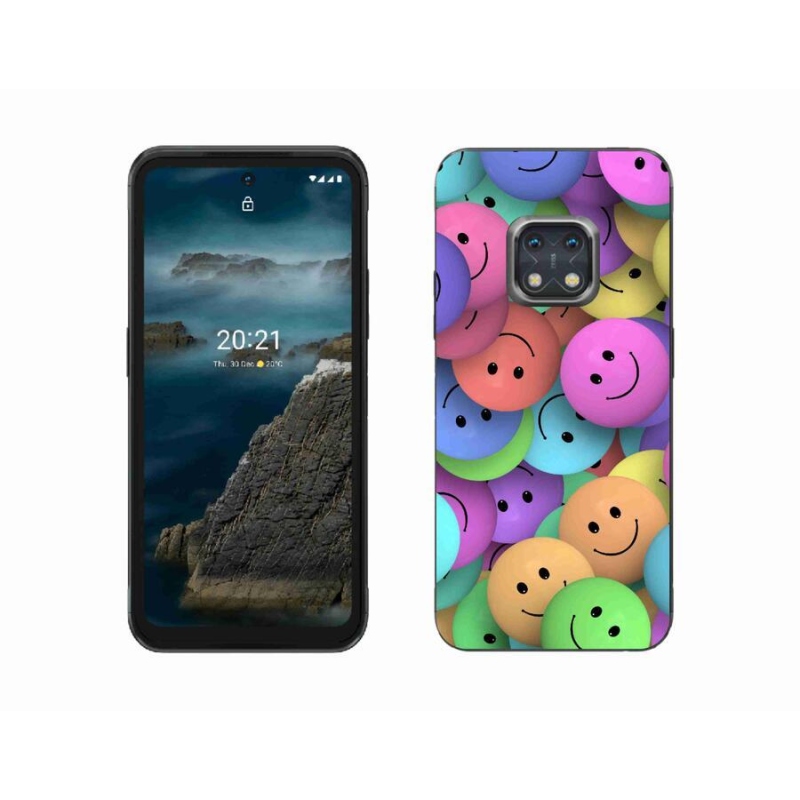 Zselés borító mmCase mobiltelefonhoz Nokia XR20 - színes smiley-k