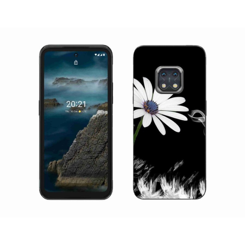 Zselés borítás mmCase a Nokia XR20 készülékhez - fehér virág