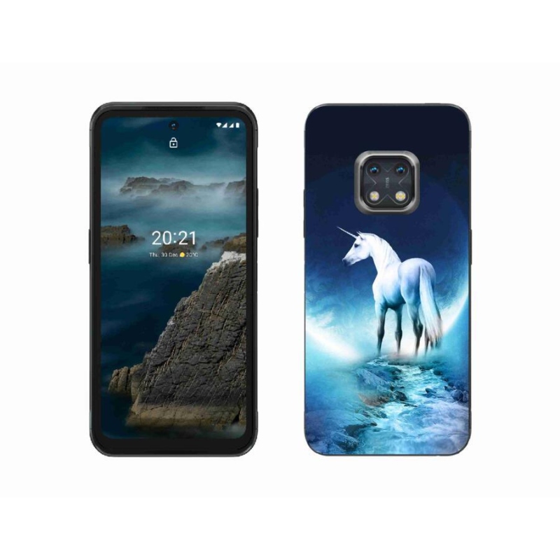 Zselés borítás mmCase a Nokia XR20 készülékhez - fehér egyszarvú