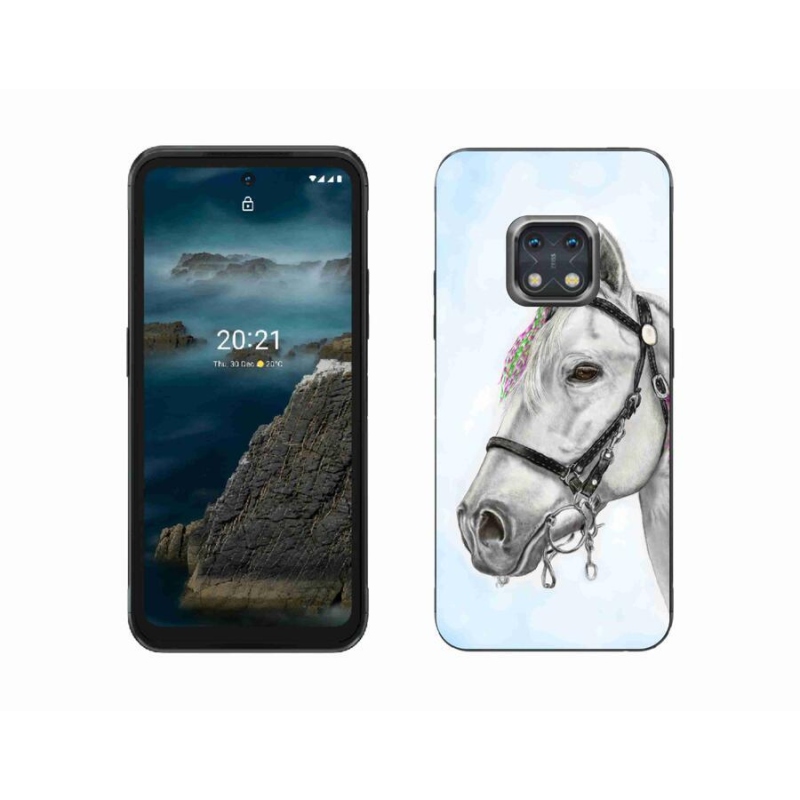 Zselés borítás mmCase a Nokia XR20 készülékhez - fehér ló 1