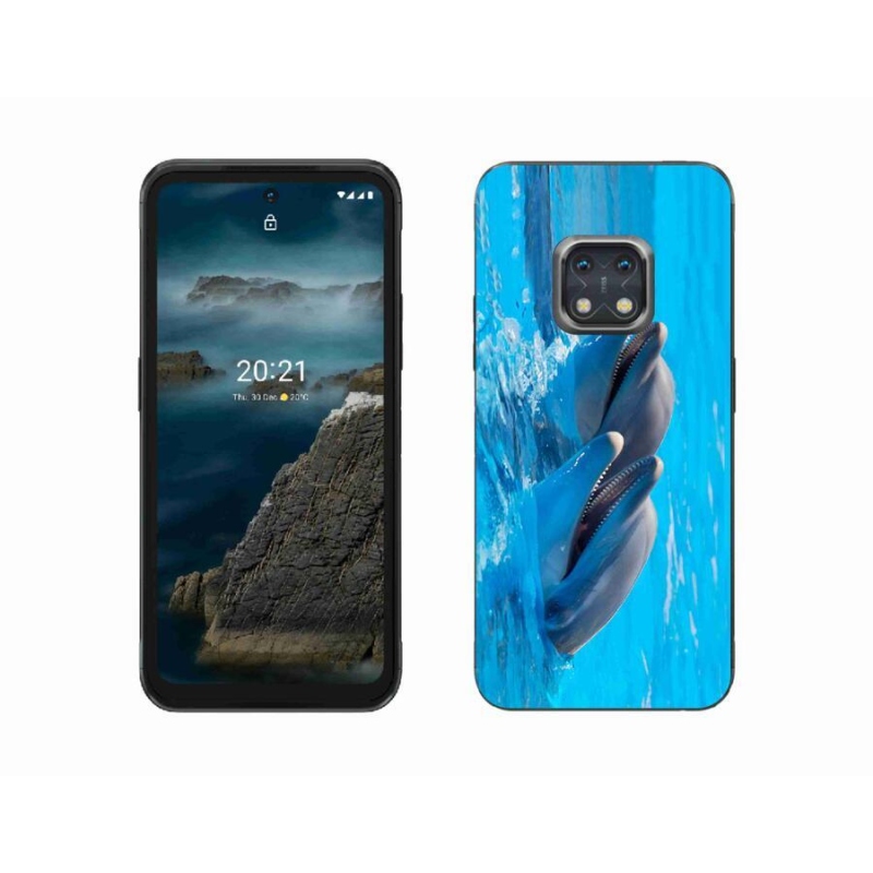 Zselés borítás mmCase mobiltelefonhoz Nokia XR20 - delfinek