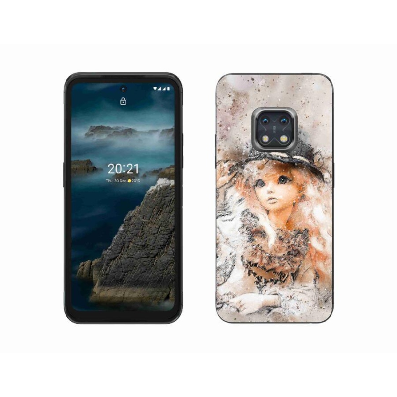 Zselés borító mmCase mobiltelefonhoz Nokia XR20 - lány kalappal