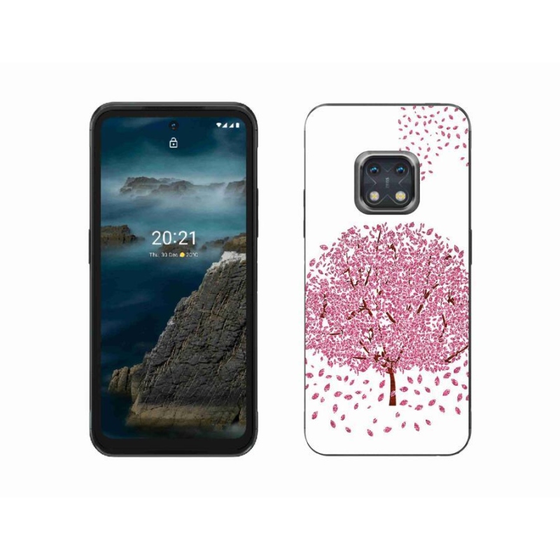 Zselés borító mmCase mobiltelefonhoz Nokia XR20 - rajzfilmfa levelekkel