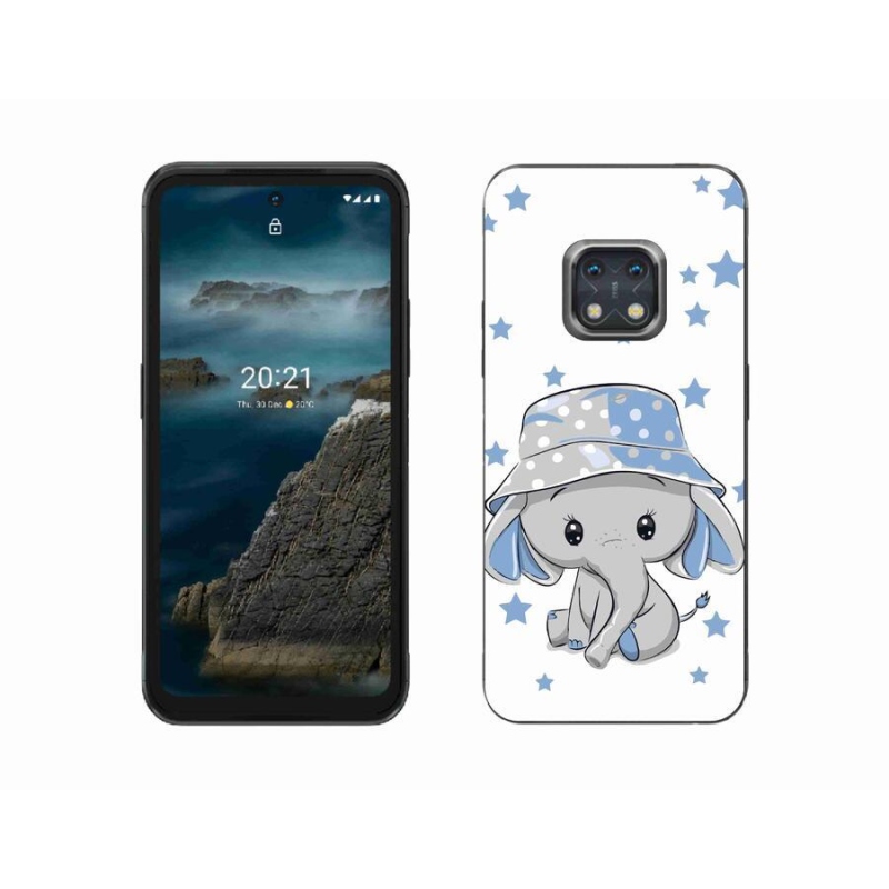 Zselés borítás mmCase a Nokia XR20 készülékhez - kék elefánt